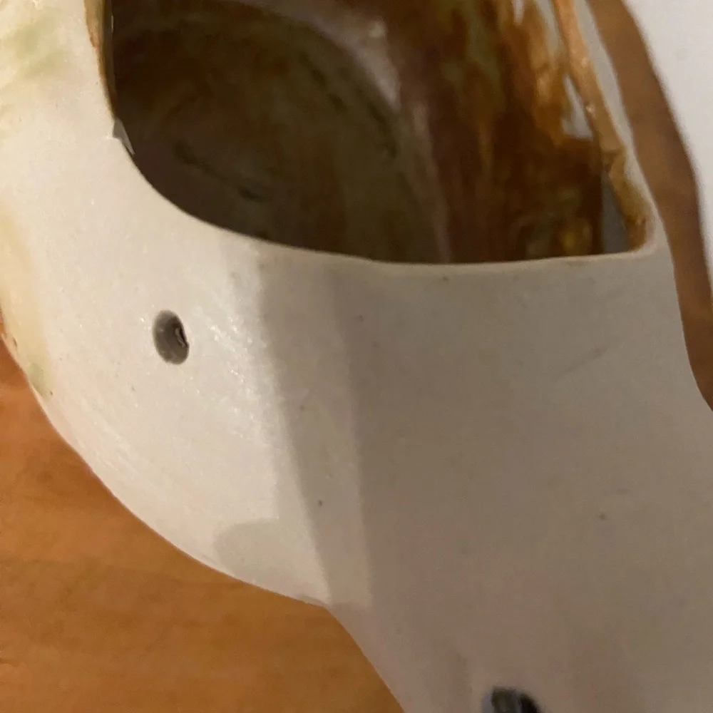 Vintage Clay Pottery Bird Hanging Planter